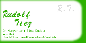 rudolf ticz business card